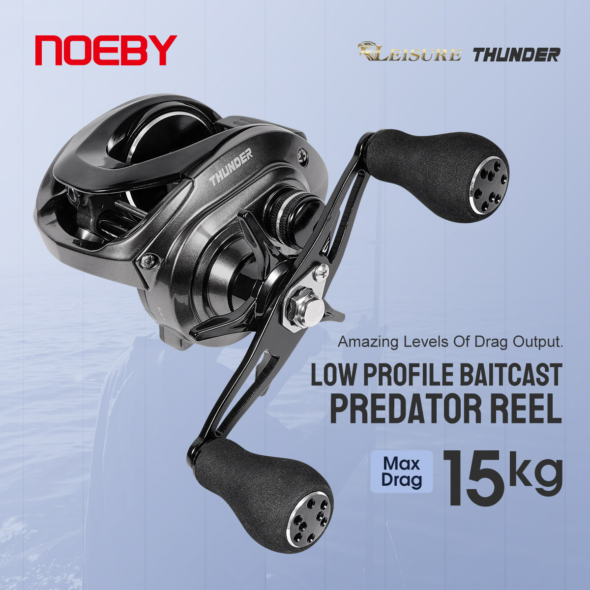 Abu Garcia Reel Max - Noeby Baitcasting-Rolle, magnetisches Bremssystem, Übersetzungsverhältnis 6,4:1,