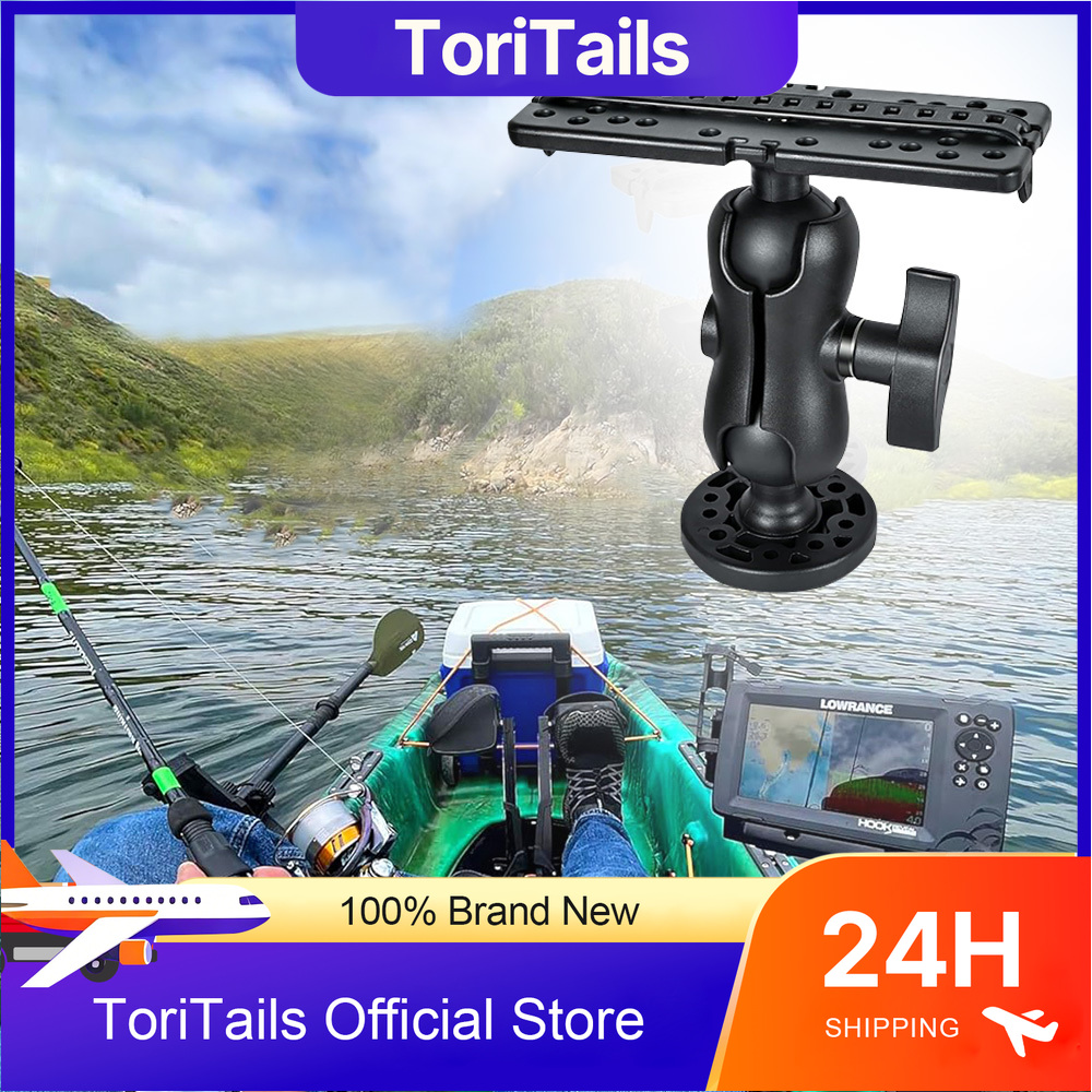 Fish Finder Mount - 360-Grad-Drehbare Kugelhalterung für Marine-Kajak Elektronischer Fischfinder-Halterungsbasis