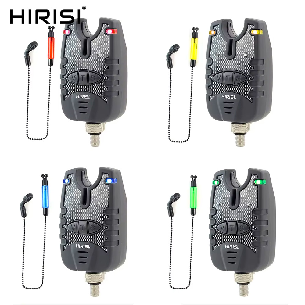 Fish Alarm - Hirisi 1+1 Karpfenangel-Alarm- und Swinger-Set 4-Farben-LED-Bissanzeiger