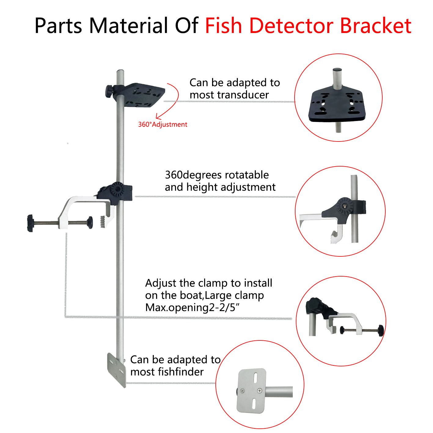 Universelle Aluminium-Halterun – Fish Finder Bewertung und Preis
